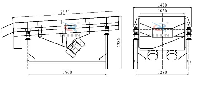 1025兩層直線(xiàn)振動(dòng)篩外形尺寸